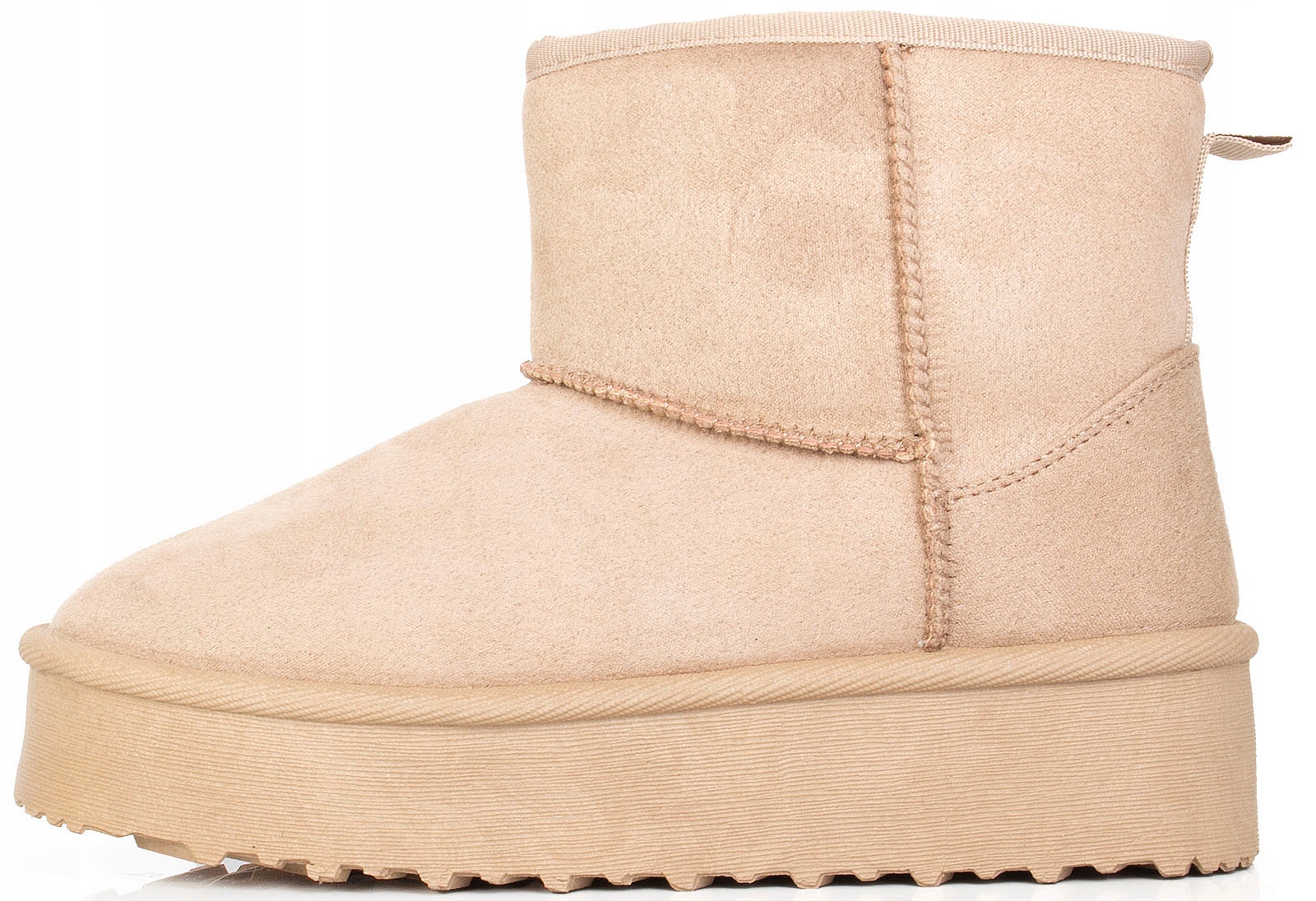 ŚNIEGOWCE BEŻOWE OCIEPLANE BOTKI PLATFORMA 41 Rozmiar 41