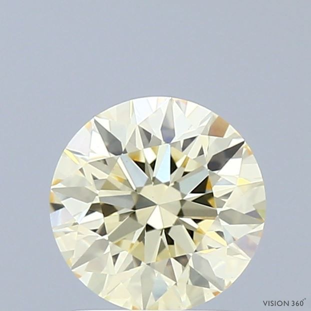 Diament laboratoryjny kolorowy 1.2ct ROUND Fancy Light Yellow VVS2 (IGI)