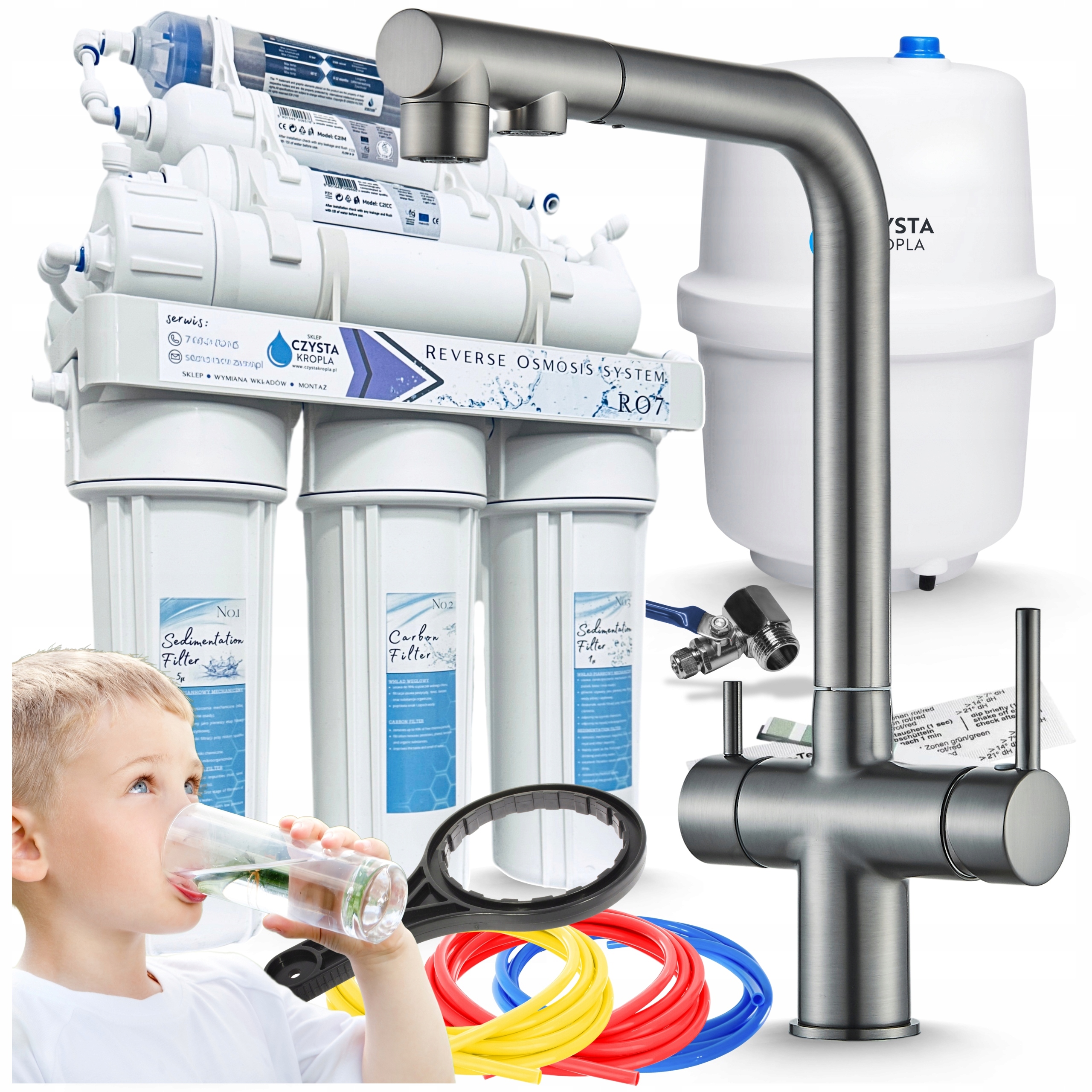 Filter na vodu do kuchyne Domáci podskrinkový 75gpd Pod umývadlo Membrána Kohútik Komplet