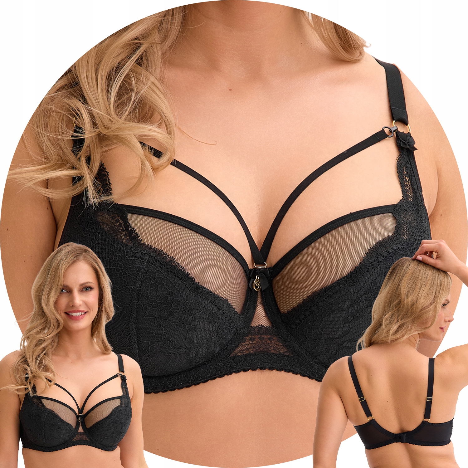 Gaia 1336 Daisy Polovyztužená podprsenka Semi Soft černá 85B