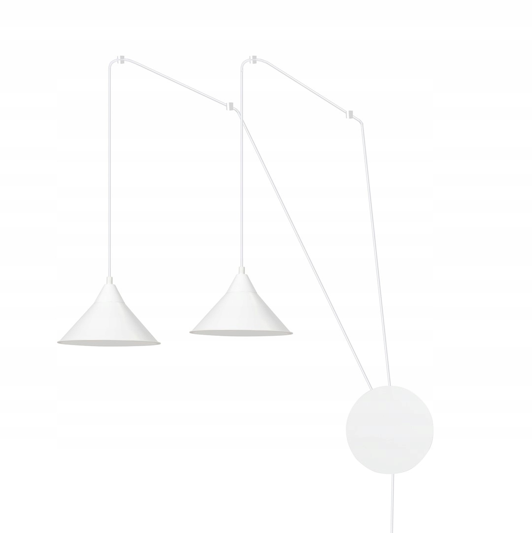 Závesná lampa Abramo 2 White moderná, loft, biela