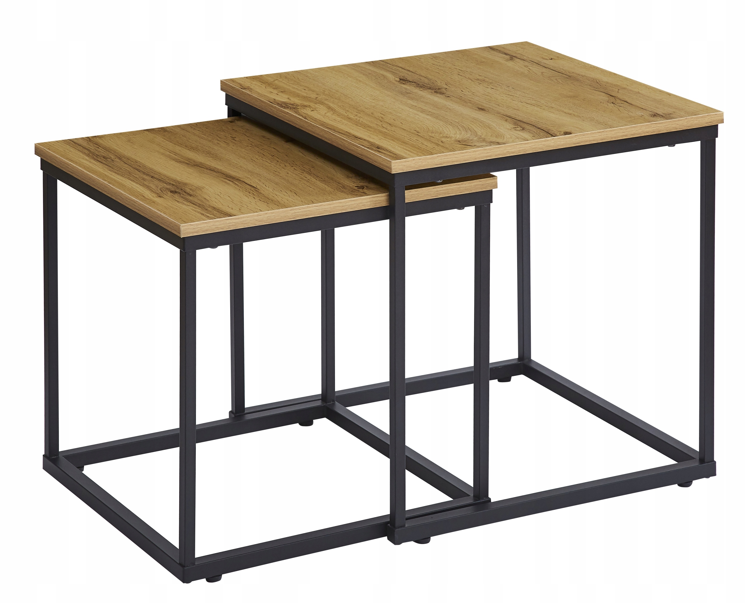 Konferenčný Stolík Lavá Stolík Sada Stolíkov 2v1 Loft Konferenčné Stolíky Dub