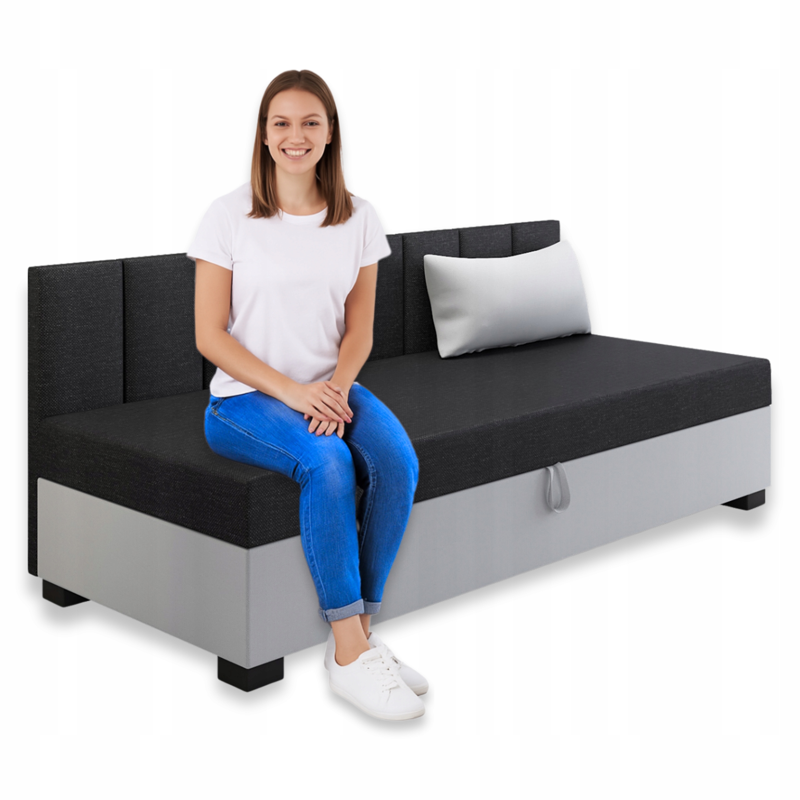 Postel s úložným prostorem 110 x 195 cm Jednolůžková Pro Mládež Jednolůžková Polštář