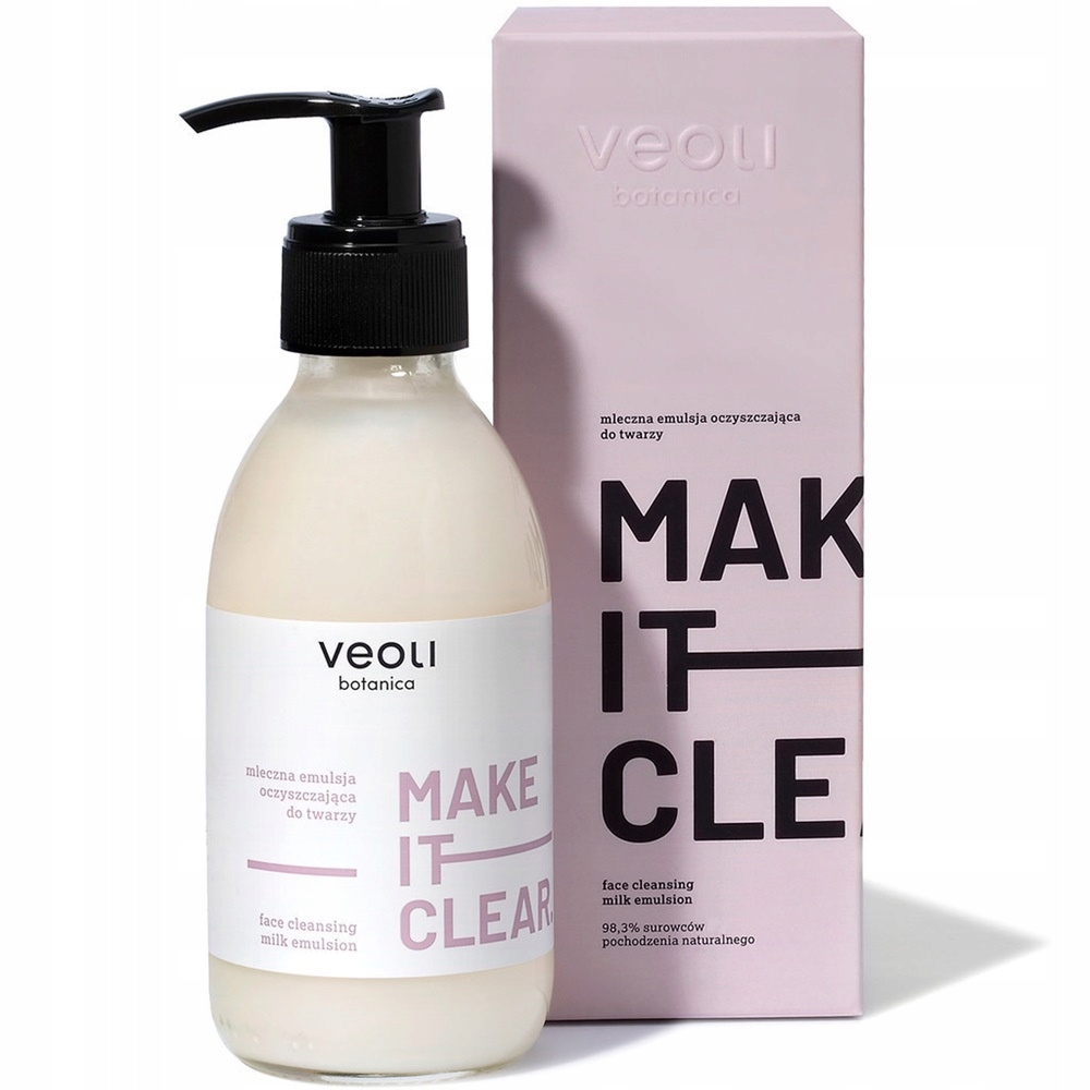 Veoli Make It Clear Mléčná čisticí emulze na obličej Zklidňující 190 ml