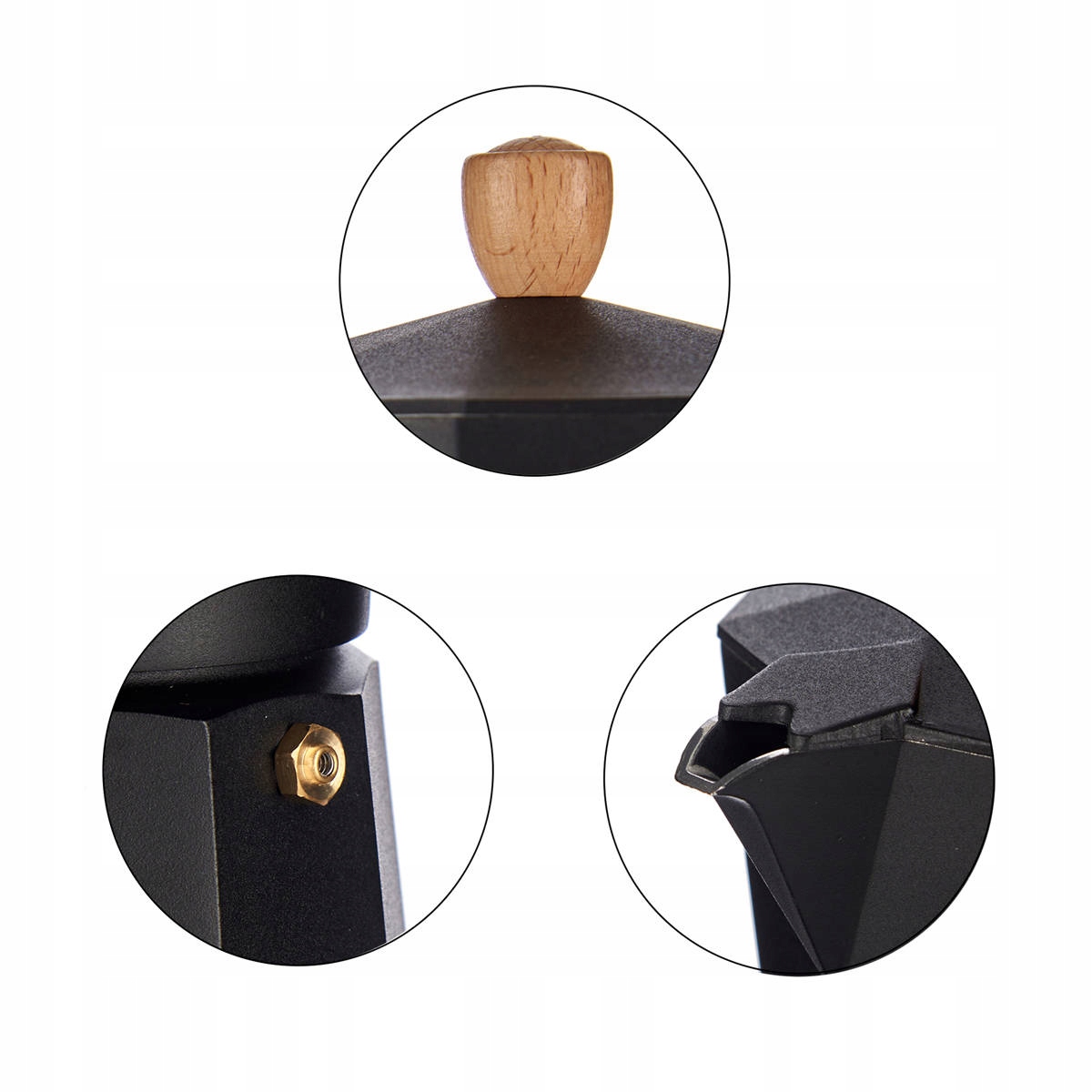 KAWIARKA do parzenia kawy ALUMINIOWA 450 ml CZARNA Kod producenta 81429ar