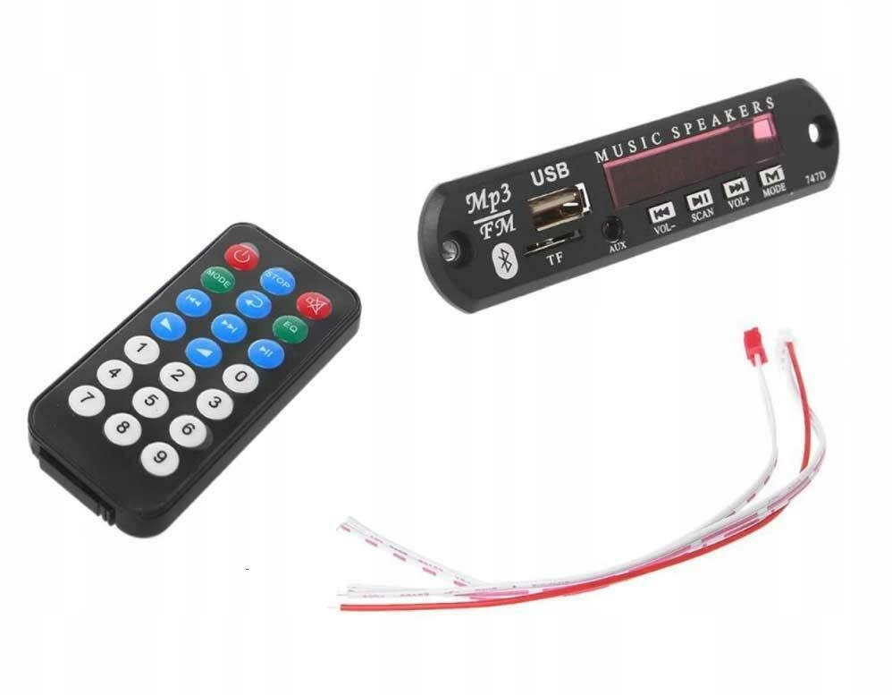 ODTWARZACZ MODUŁ BLUETOOTH MP3 AUX RADIO USB FM