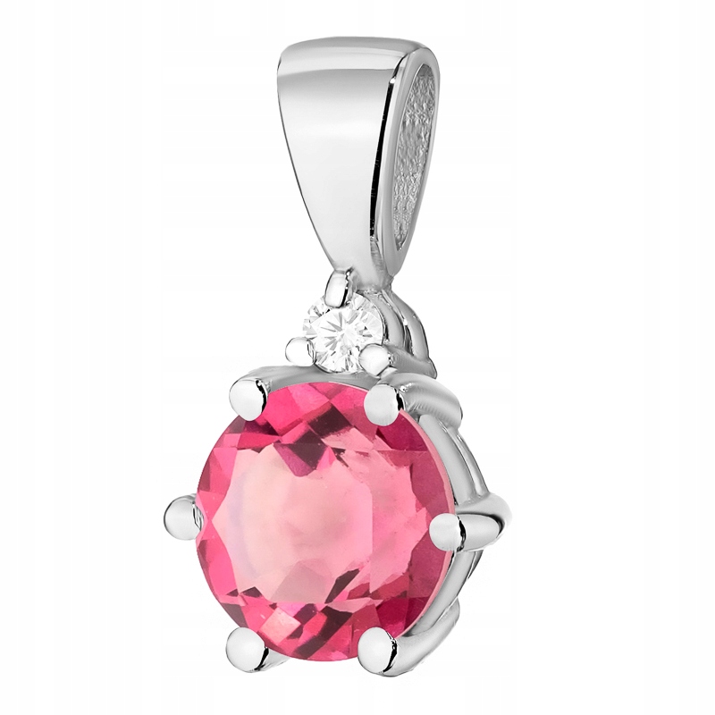 Krásný Klasický Zlatý Přívěsek Přívěsek pr. 585 s Topazem 0,60 ct 14k