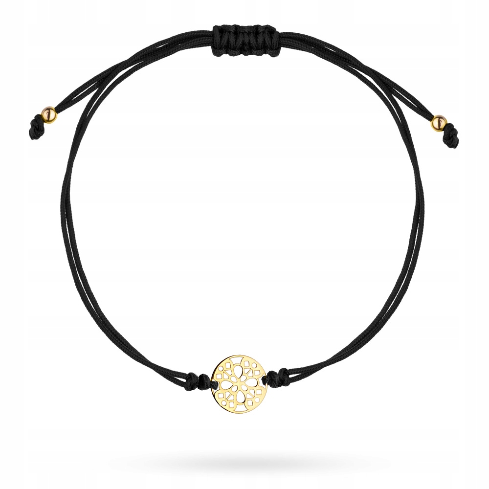 

Modna Złota Bransoletka Na Szczęście 585 sznurek