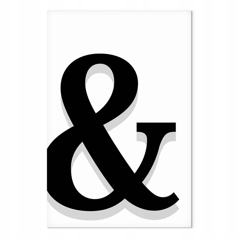 Obraz na plátně canvas Grafika Typografie Písmeno Minimalismus B&w 80x120 cm