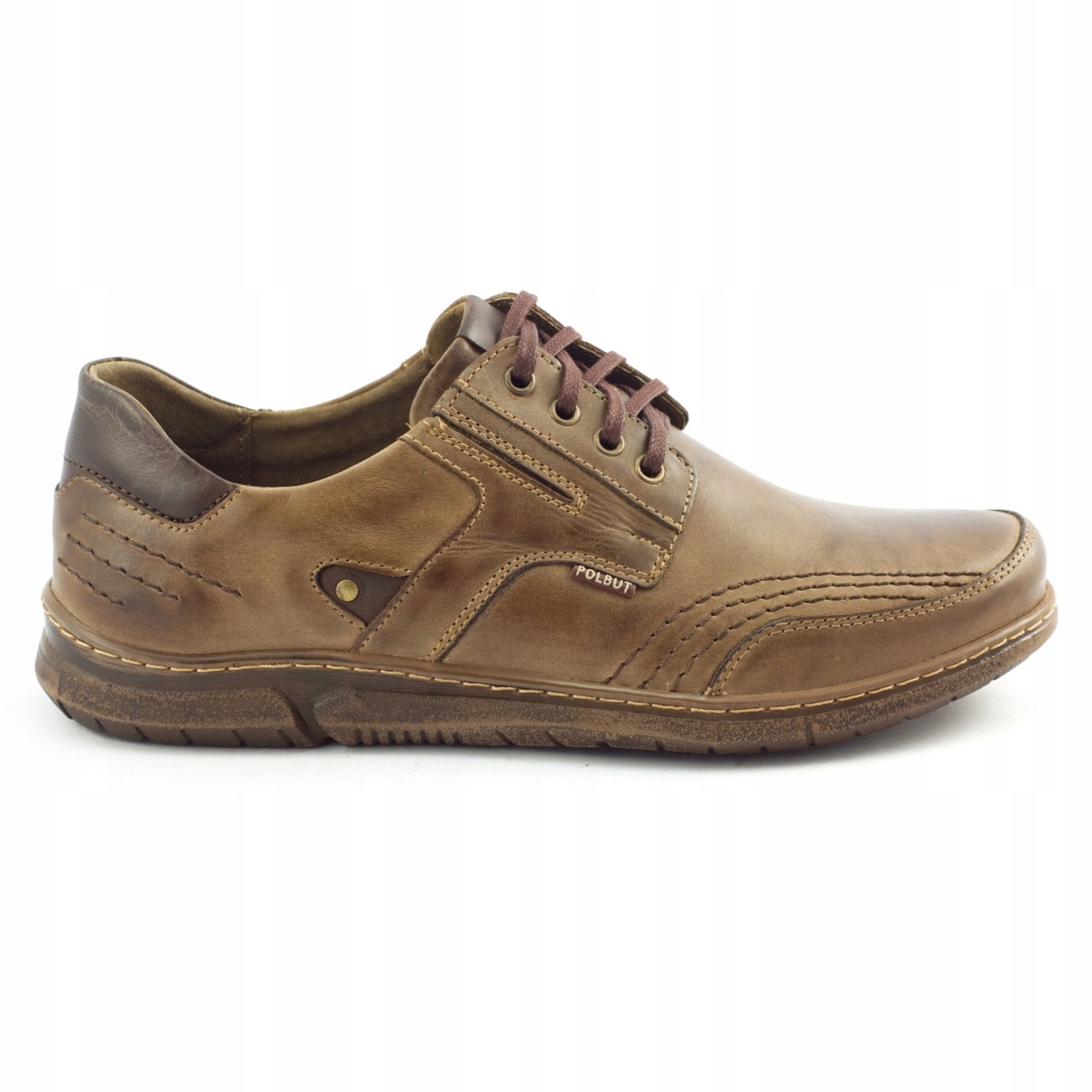 

Buty Casual Męskie Skóra Polskie J55 Brąz 40