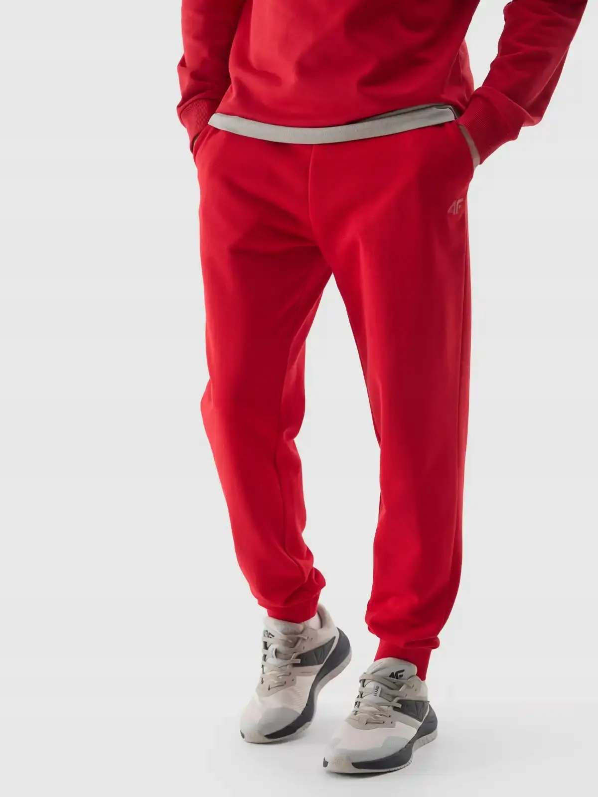 SPODNIE DRESOWE MĘSKIE 4F DRESY SPORTOWE JOGGERY BAWEŁNA WYGODNE SS24M603 Rozmiar XL