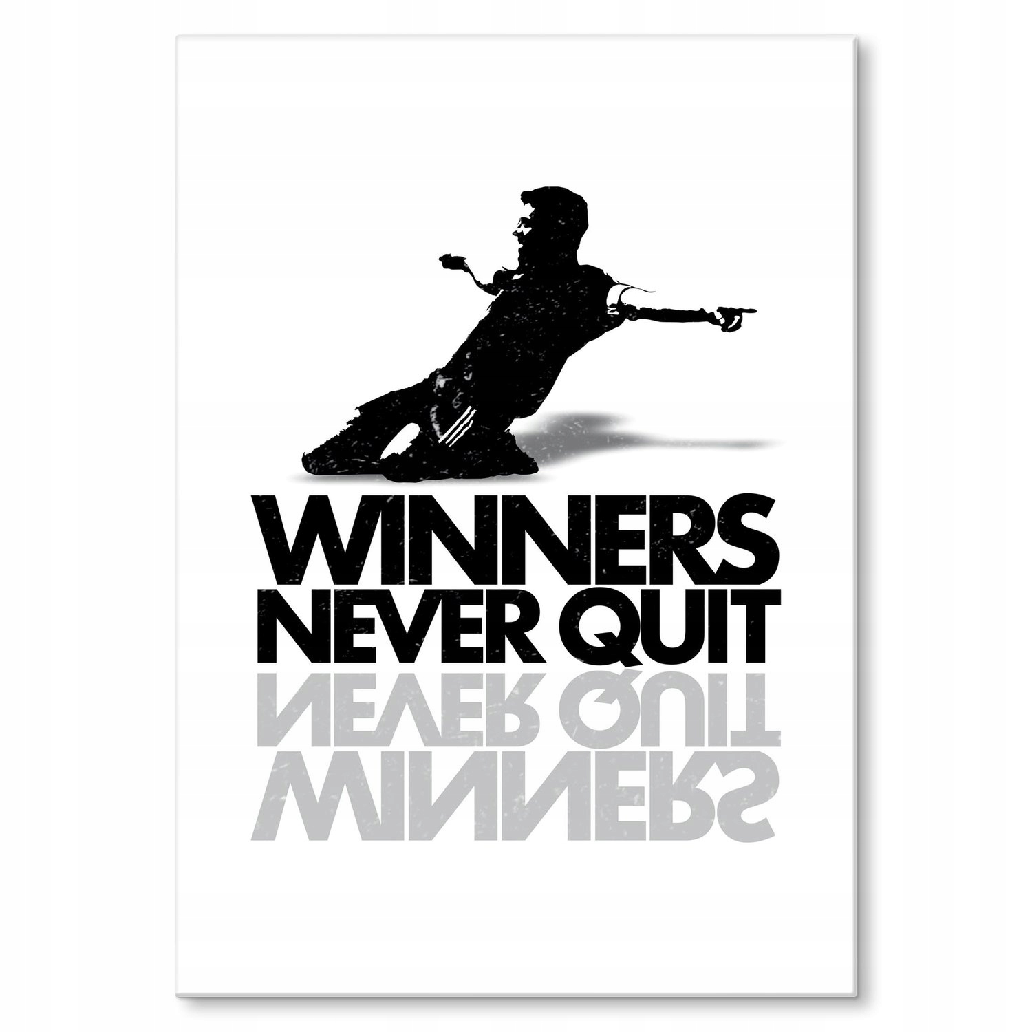 

Plakat metalowy Winners never quit L