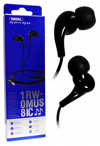 

Słuchawki Remax RW-108 miniJACK mikrofon Czarne