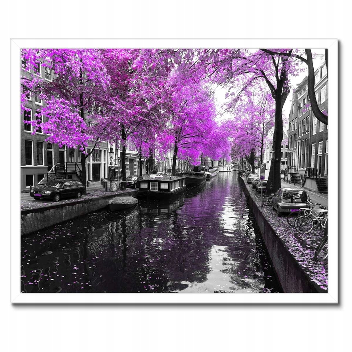 Plakáty v rámu 50x40 Holandská krajina Řeka v Amsterdamu