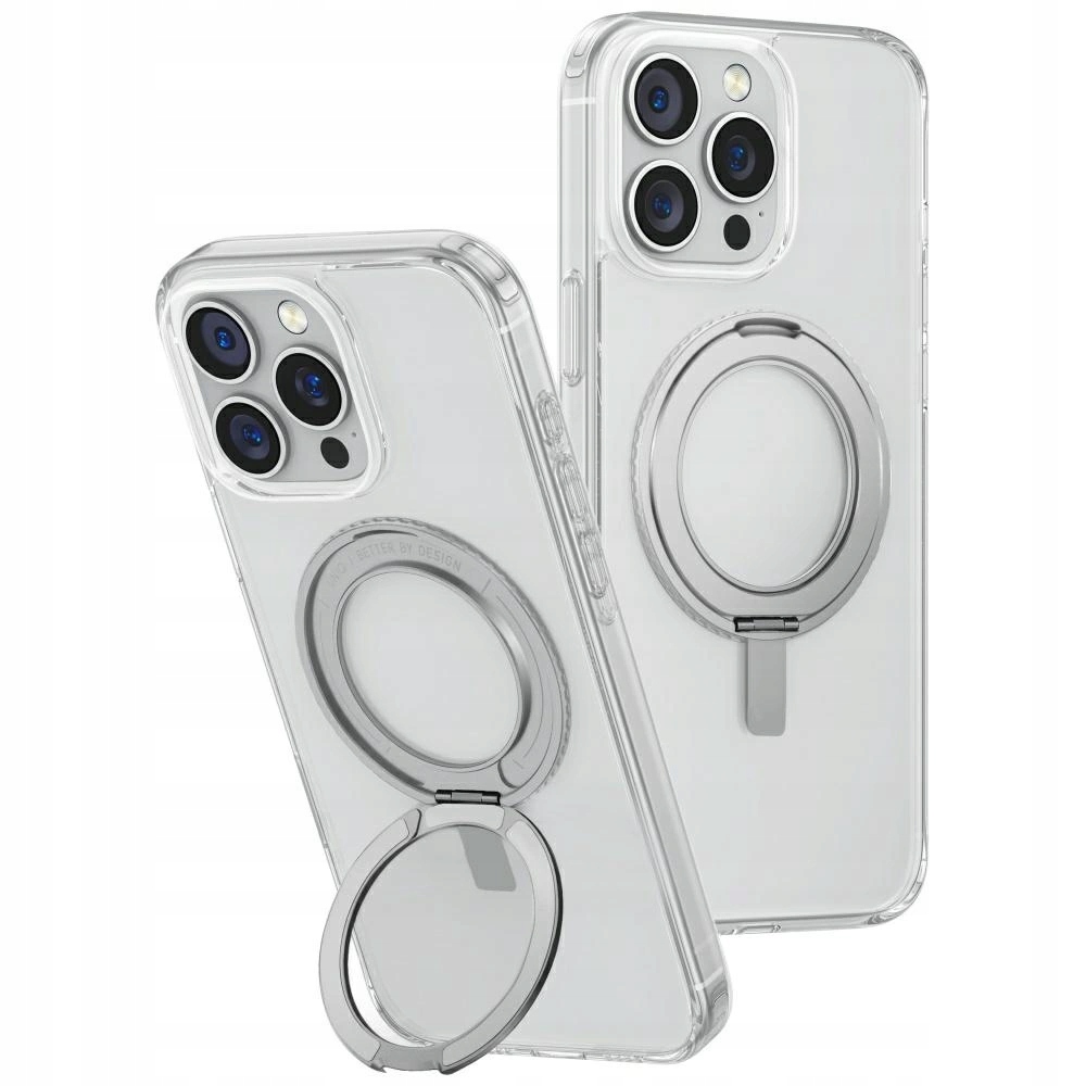 Pouzdro Uniq Swivix 360 Rotating Kickstand pro iPhone 16 Pro Max průhledné