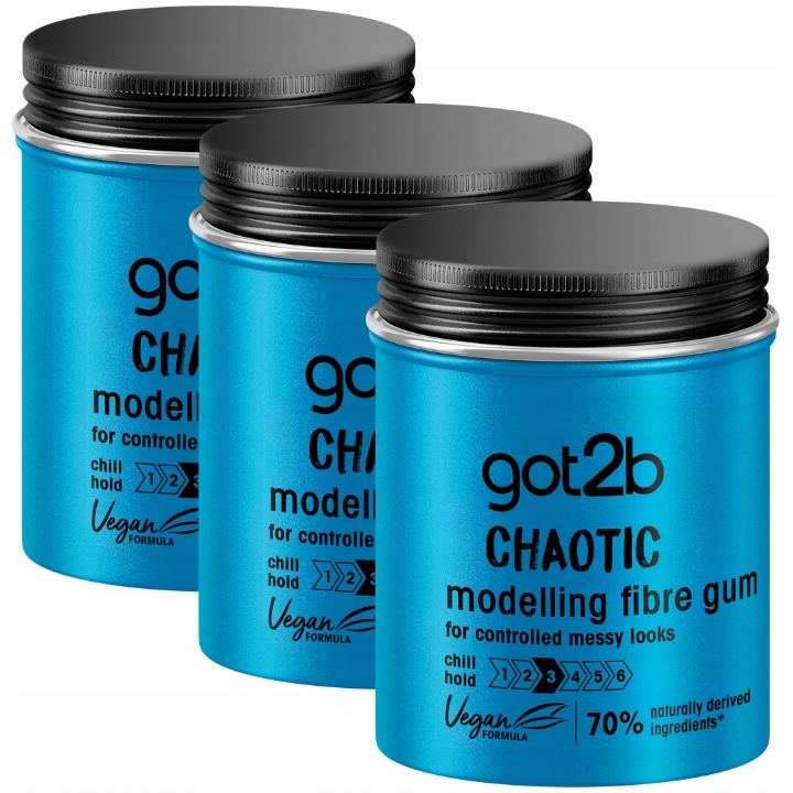 Schwarzkopf got2b Guma do Włosów Chaotic 100ml x3