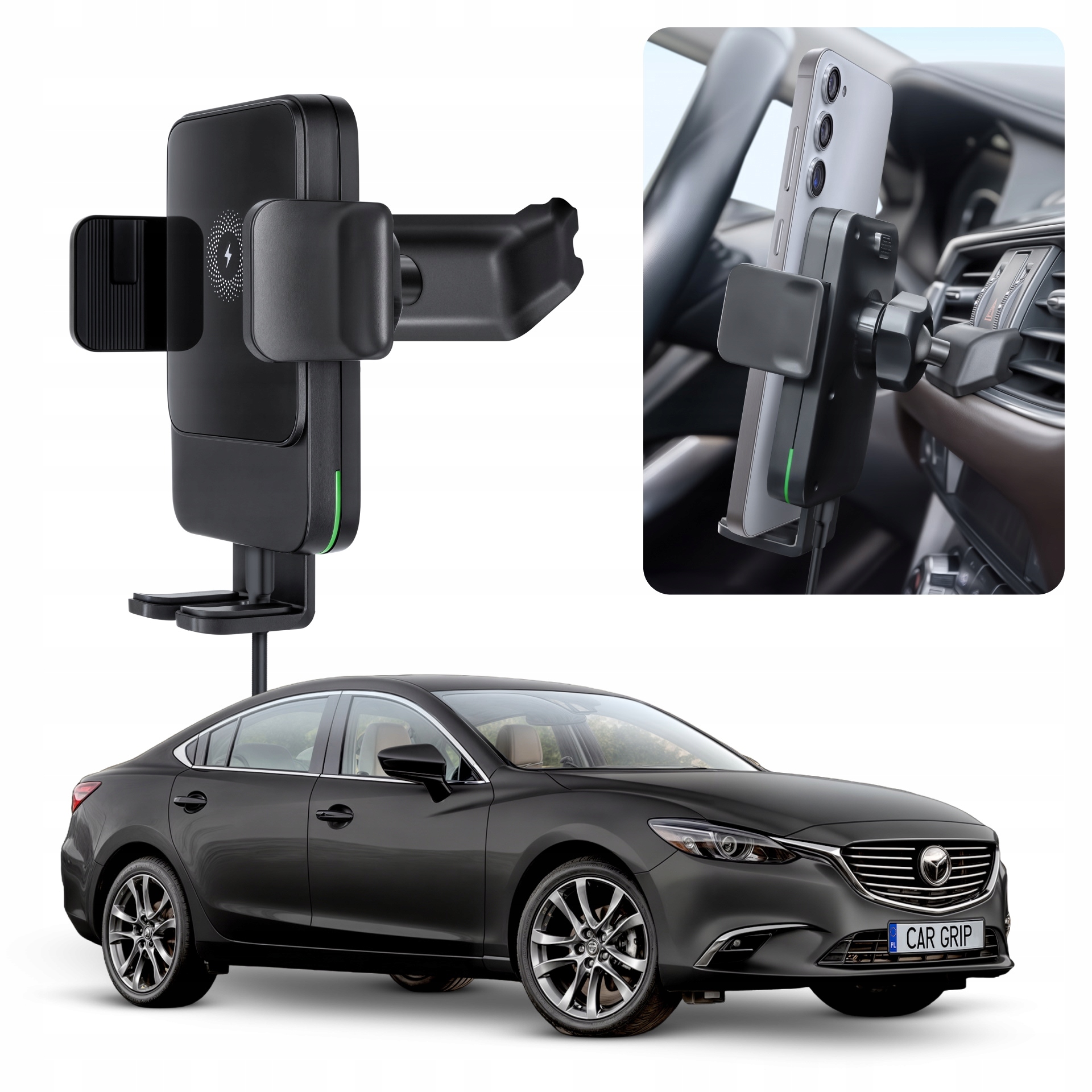 Uchwyt Grawitacyjny z ładowaniem Qc 3.0 do Mazda 6 III Gj/gl (2015-) Fl