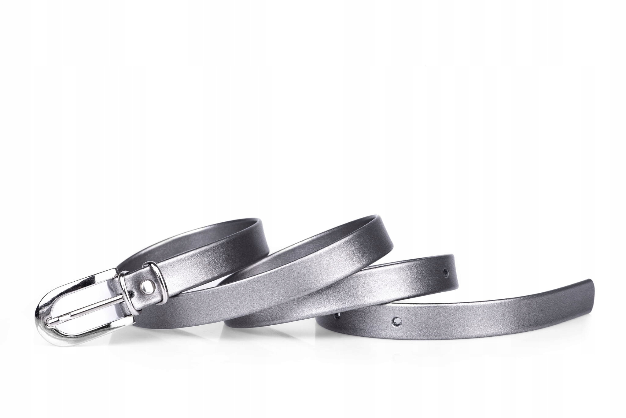 

Pasek damski klasyczny stare srebro mat 1,5 cm