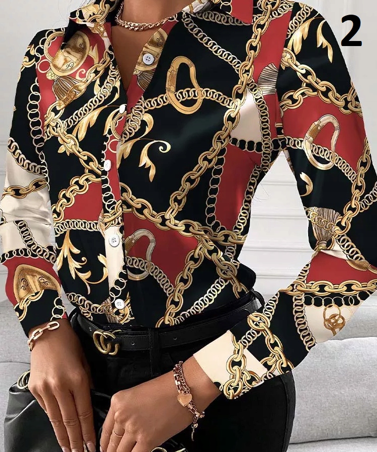 ELEGANCKA KOSZULA DAMSKA BLUZKA ROZPINANA WZORYXXL EAN (GTIN) 00002900004225