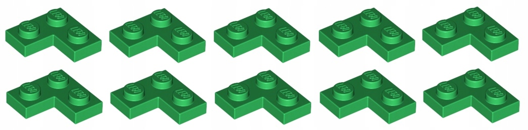 

Lego płytka 2x2 narożna zielona 10 szt. 2420 Nowa