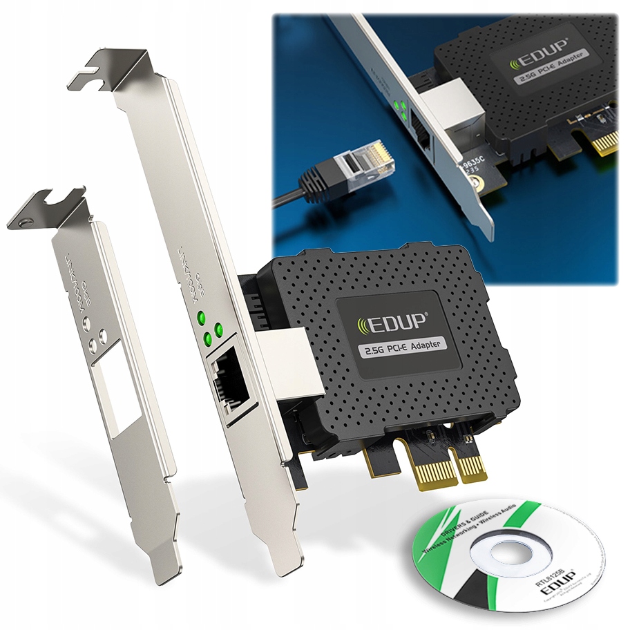 Karta sieciowa PCI-E RJ45 2,5 Gb/s do komputerów EP-9635C EDUP