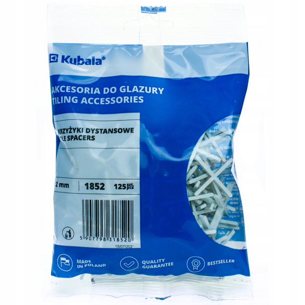 

Krzyżyki dystansowe Do Glazury 2,0mm 125szt Kubala