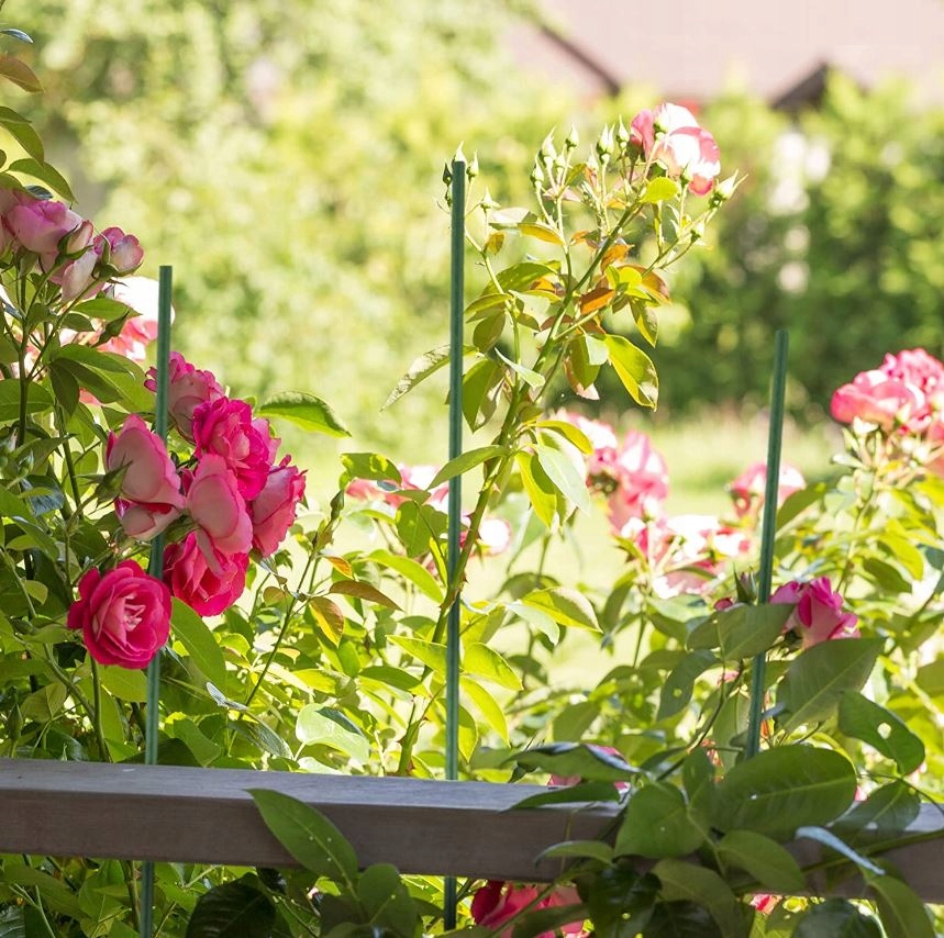 10X TYCZKA PALIK PODPORA NA POMIDORY OGÓRKI TYCZKI DO ROŚLIN W TUNEL 120 CM Materiał wykonania stal powlekana
