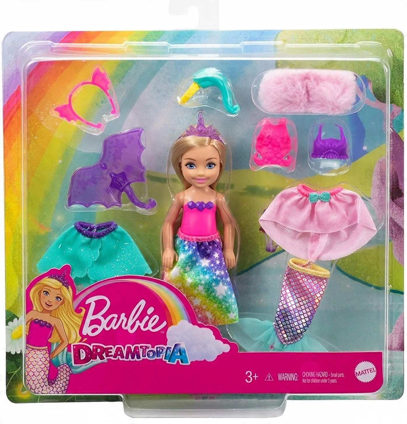 

Barbie Przebieranki syrenka Lalka Chelsea
