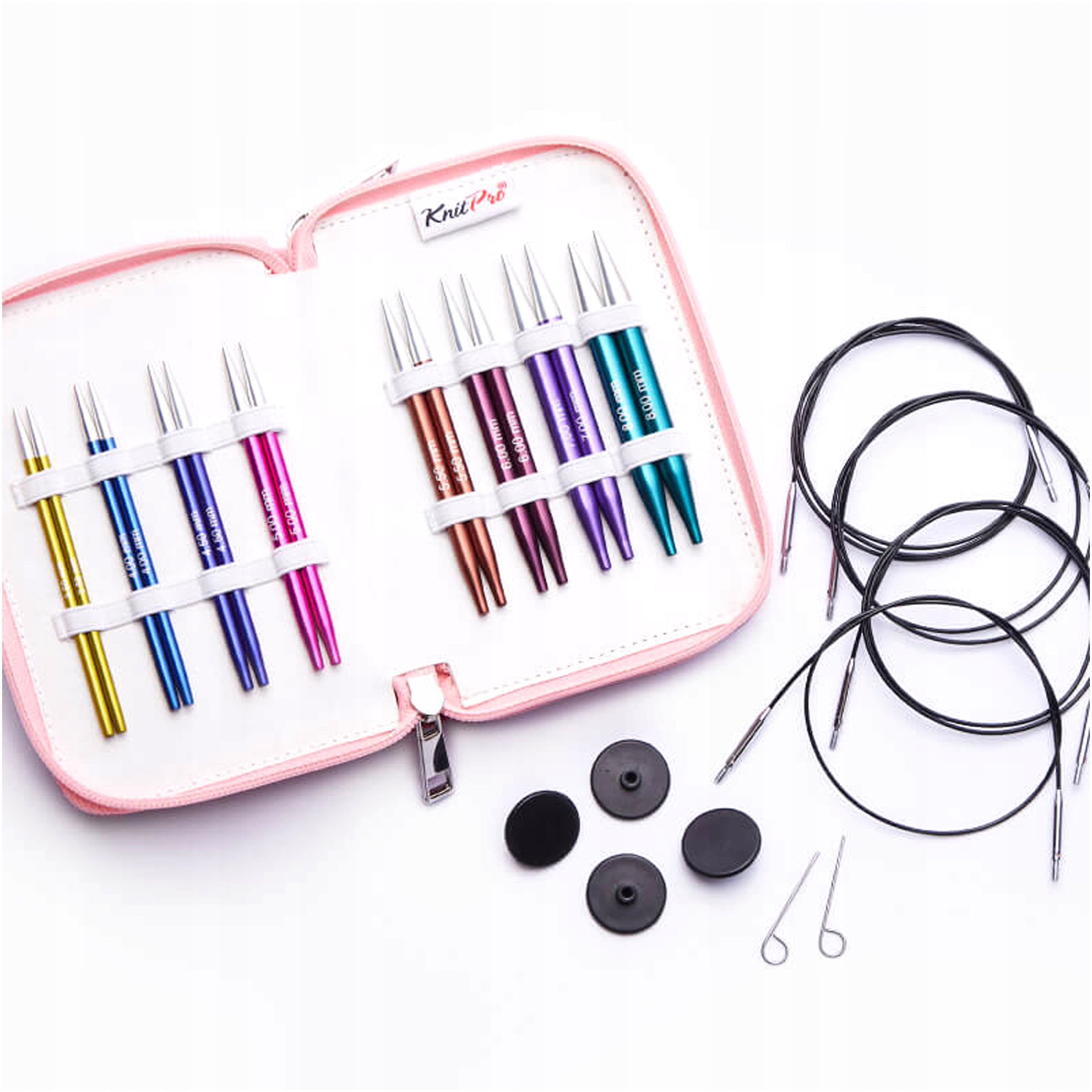 sada výměnných kovových drátů krátkých 10cm Knitpro -zing Deluxe