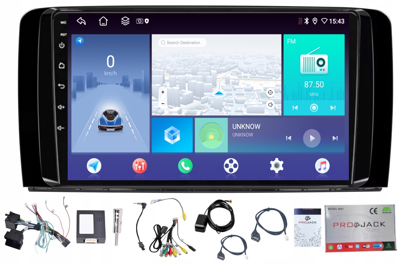 Android Auto Rádio Navigace Carplay Mercedes R Třída 2006-2014 4GB 64GB Sim
