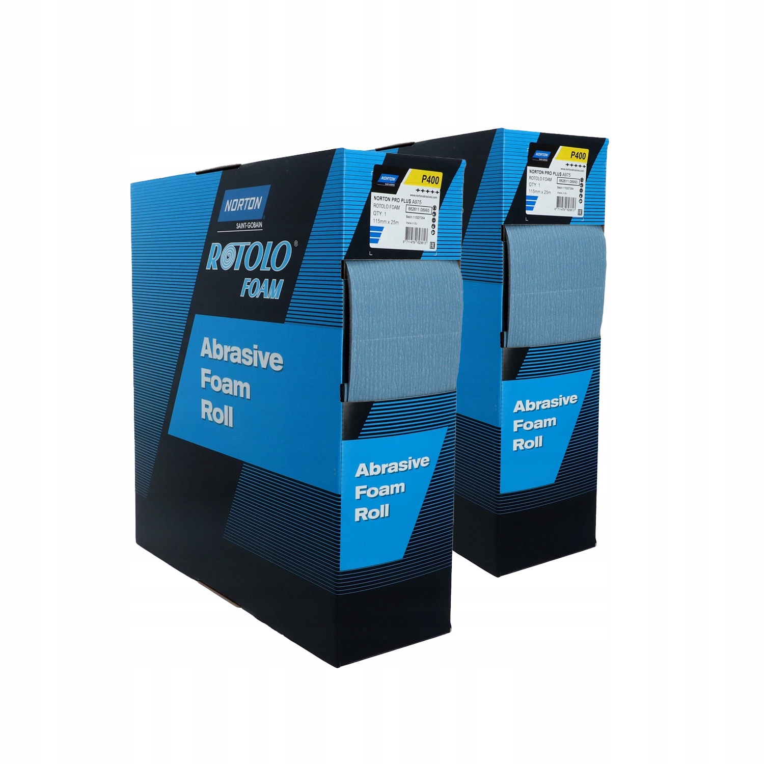 2 x Brúsny papier na špongii Norton Pro+ A975 P400 x 25 m