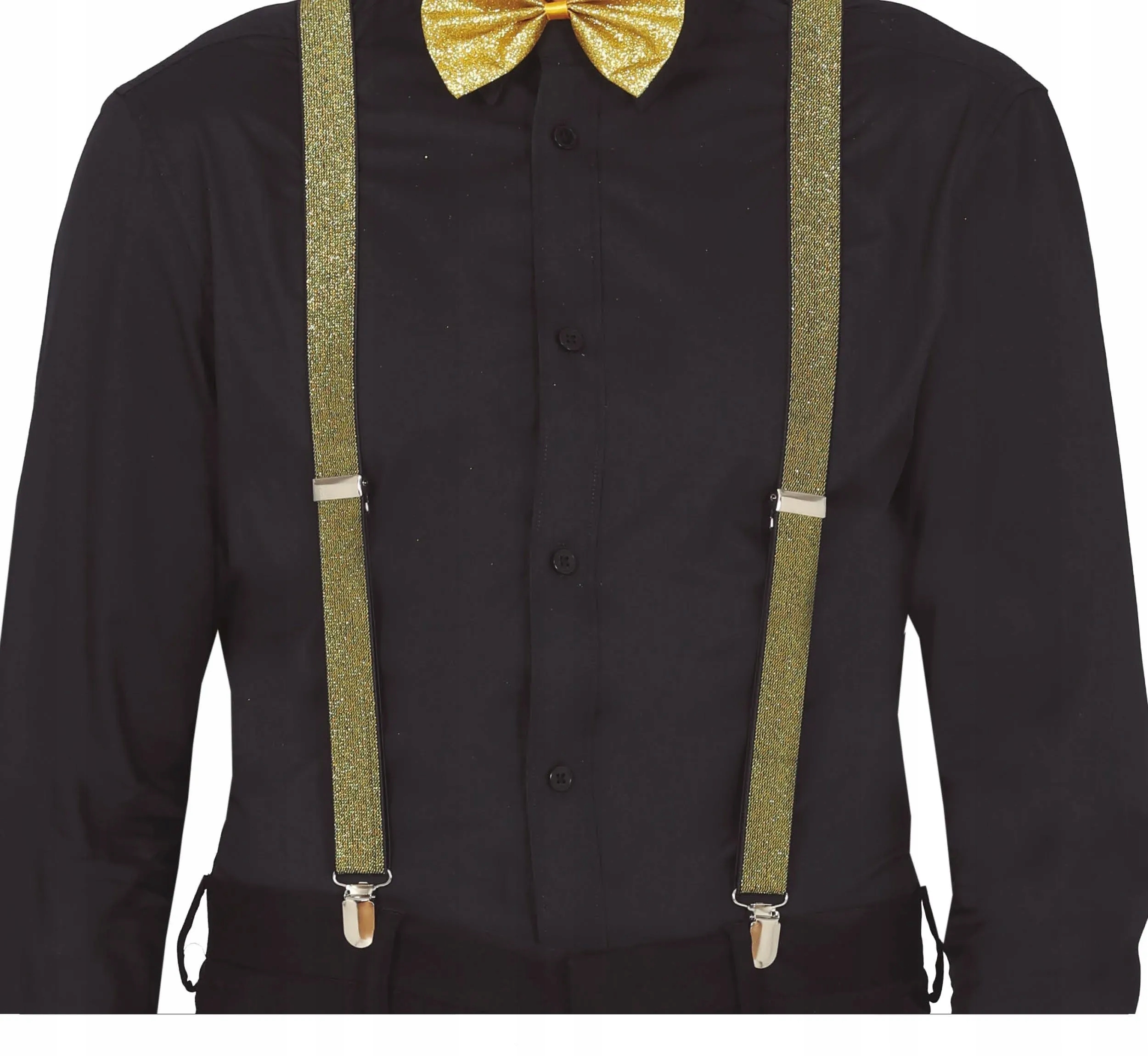 

Szelki do spodni złote elastyczne uniwersalne