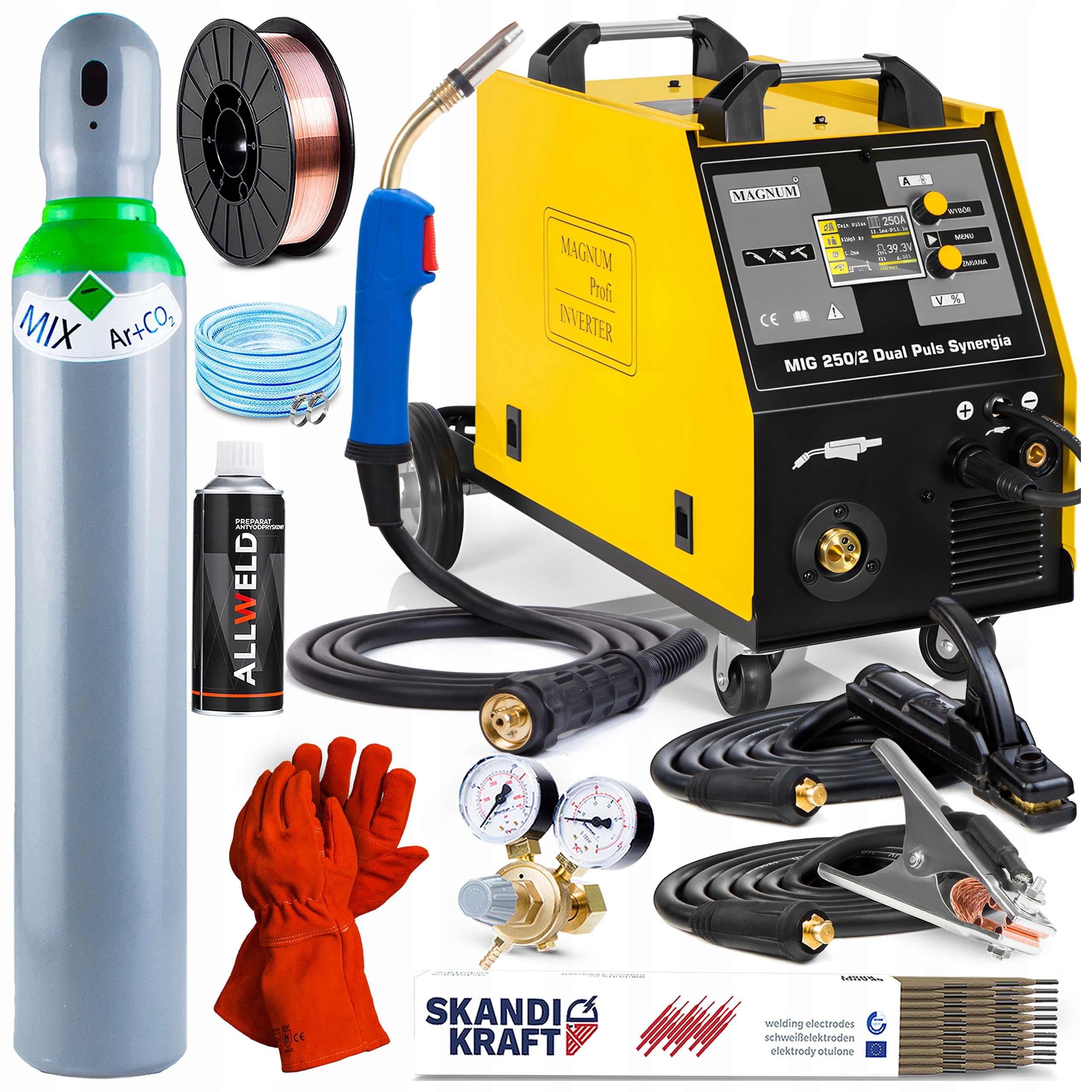 Svářečka Migomat Magnum Mig 250/2 Dual Puls Synergie 4X4 250A 230V/400V 4T