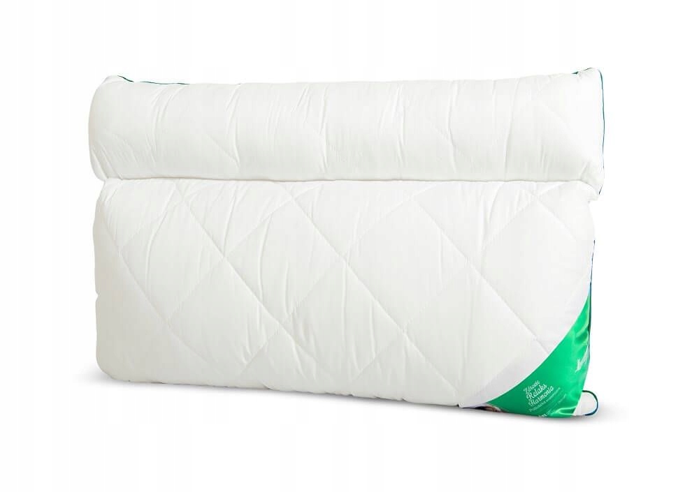 Polštář 50x60 2 komorový s válečkem z mikrovlákna, 600 g, bílý