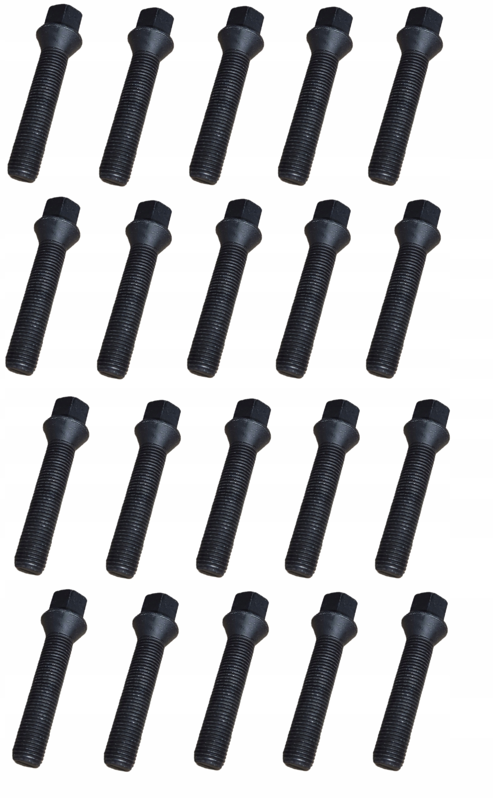 Šroub do kola 14x1,5x60 mm kužel černý Škoda Audi Seat Volkswagen 20x