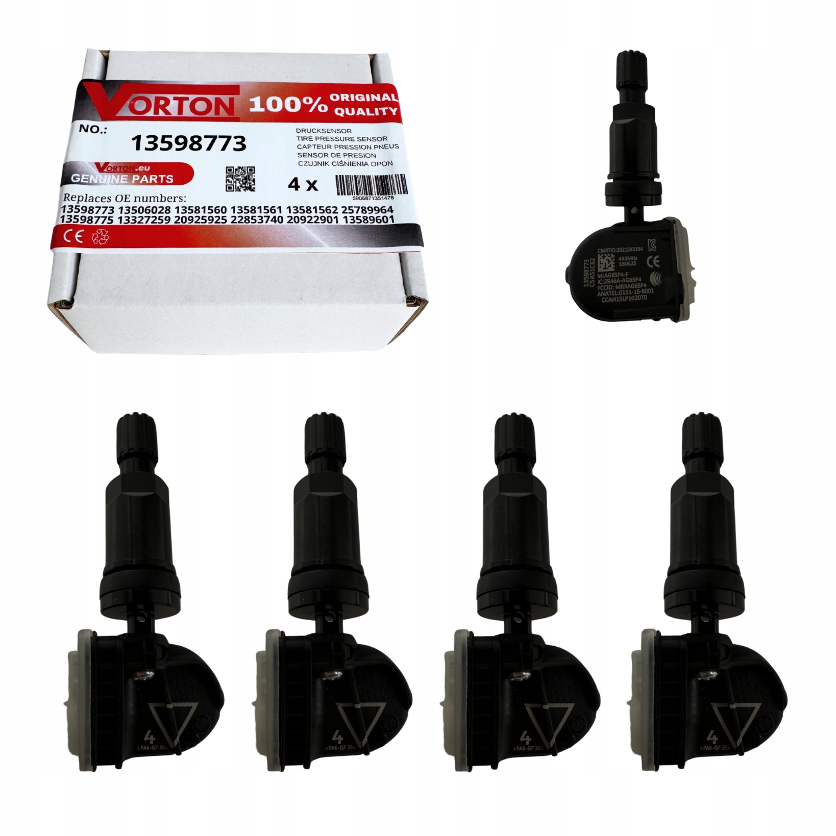Snímače Tlaku Pneumatík Tpms Chevrolet Camaro VI MK6 Ss ZL1 Lt Ls Lti