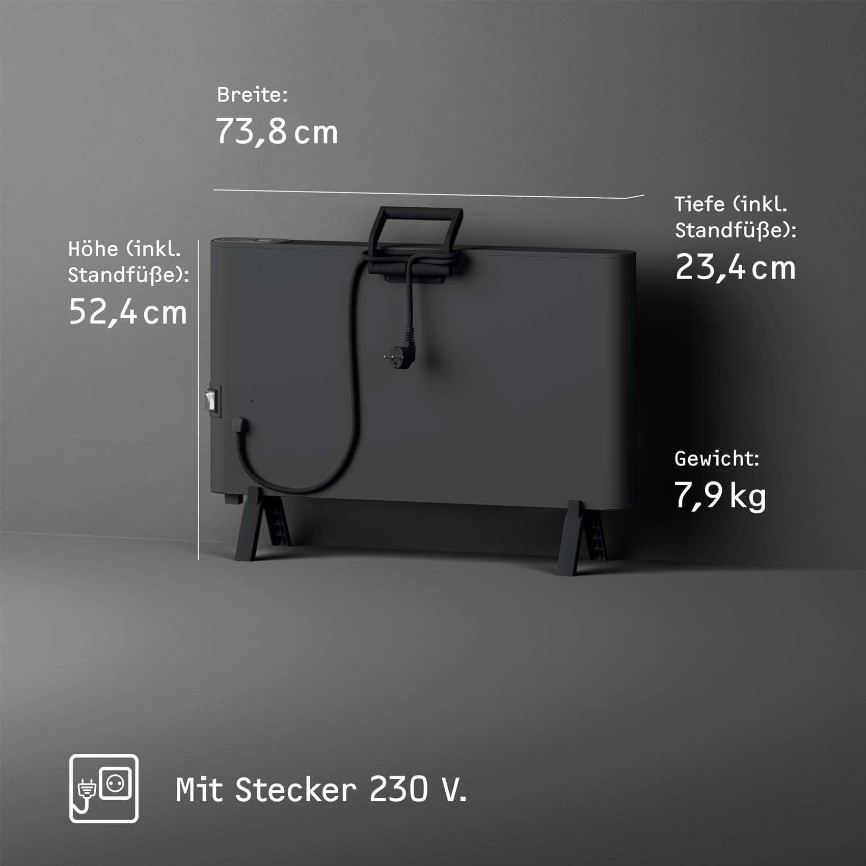 STIEBEL ELTRON Energooszczędny Grzejnik Elektryczny 2kW LCD Timer Wersja 2 — miniatura 7