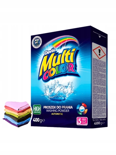 Levně 9X Univerzální prací prášek Clovin na barvu a bílé prádlo 400 g