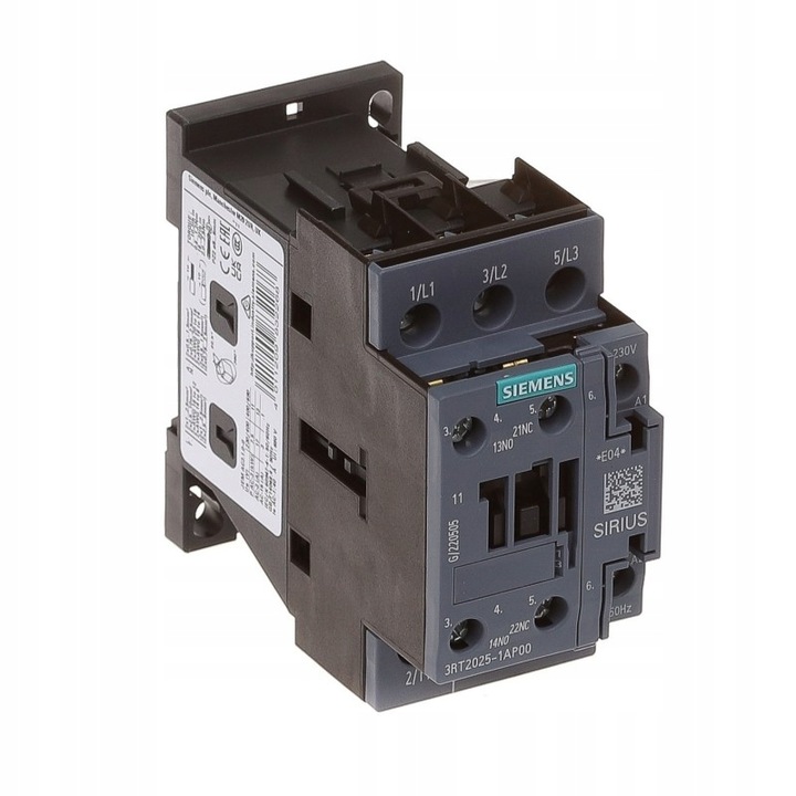 Stýkač 3RT2025-1AP00 AC-3, 7.5KW/400V, 1NO+1NC, Ac 230V 50HZ, 3-POLOVÝ, R