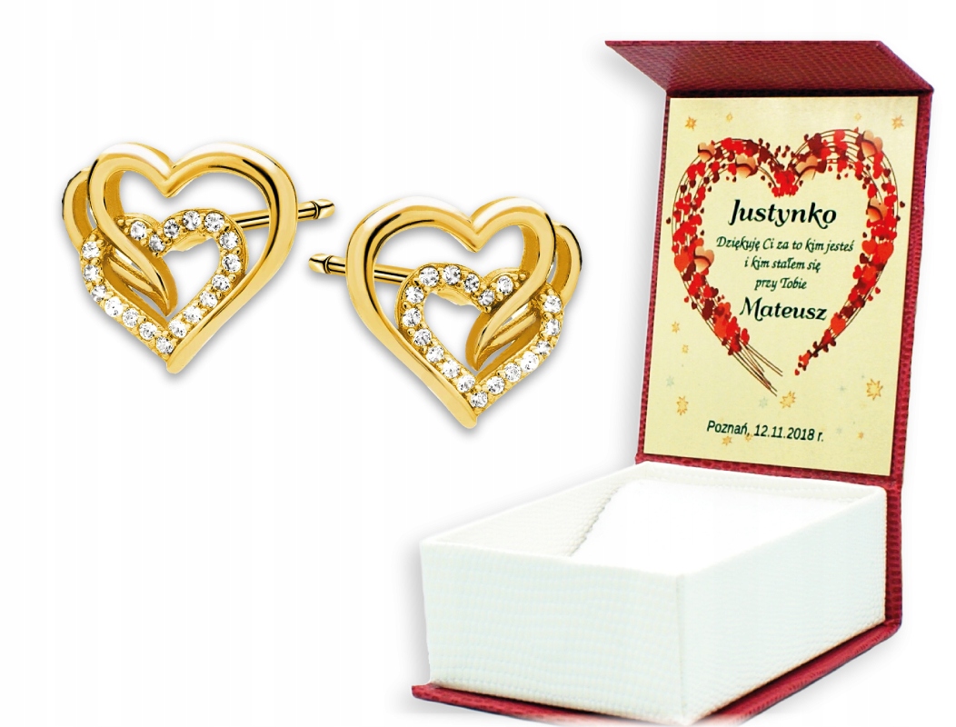 

Złote Skrzydła Anioła Kolczyki Grawer