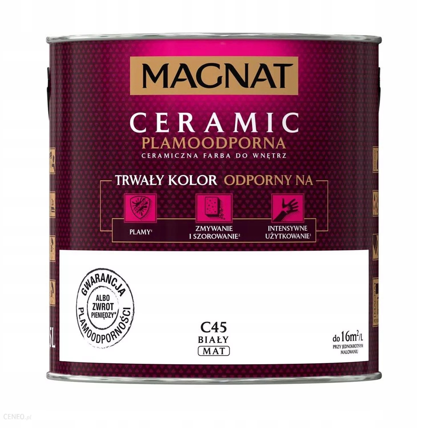 MAGNAT CERAMIC FARBA CERAMICZNA BIAŁA C45 2.5L (C45) • Cena, Opinie