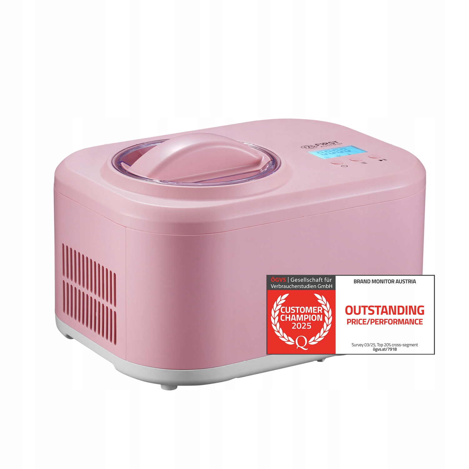 Stroj na zmrzlinu automatický zmrzlinovač 1 l tichý provoz chlazení po cyklu