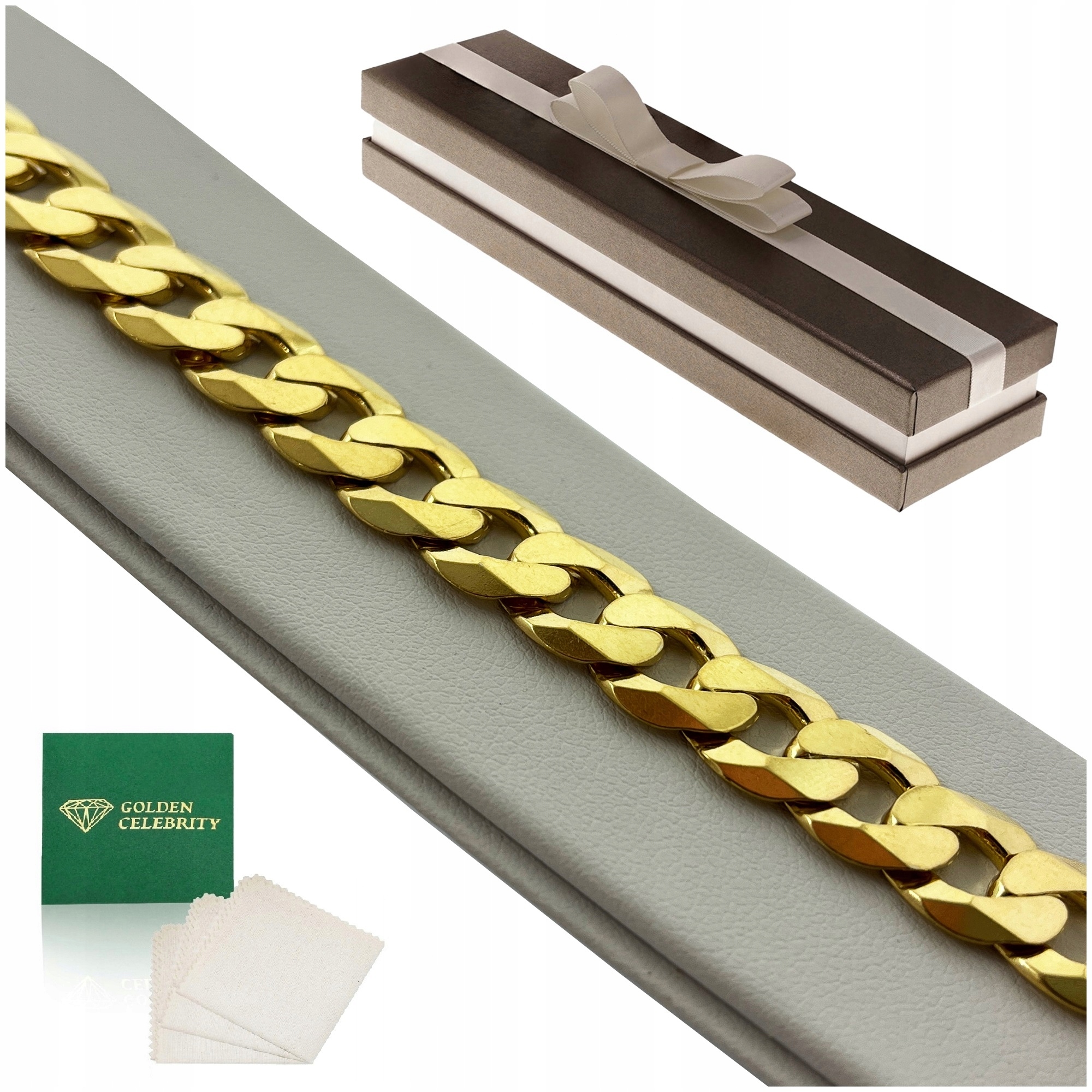 Tlustý Náramek Zlatý Pánský Pancíř 24cm/11,5mm Stříbro 925 Jako Dárek