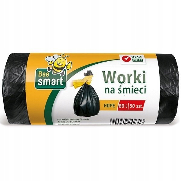 

Worki na śmieci Bee Smart Paclan 60l Czarny 50szt.
