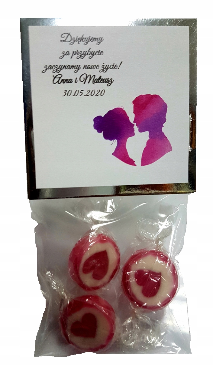 

karmelki podziękowanie serce ślub wesele podzięIII