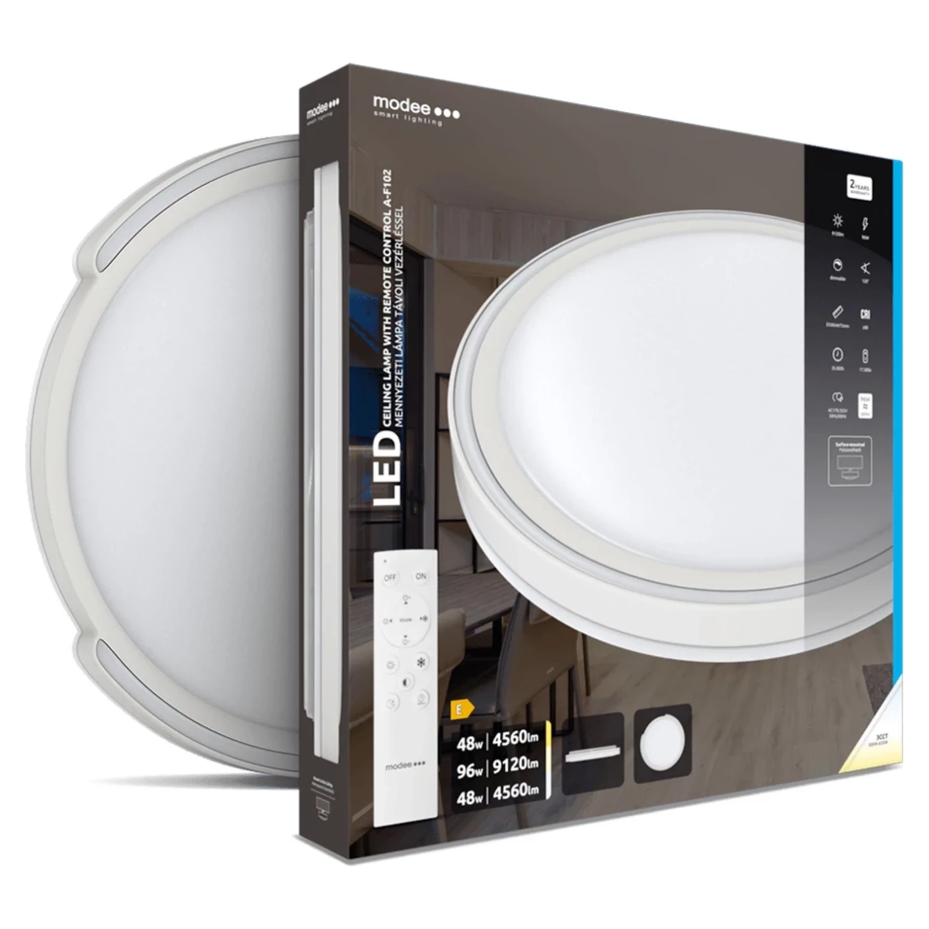 Modee Led stropné svietidlo 2x48W diaľkové ovládanie 9120 lumenov