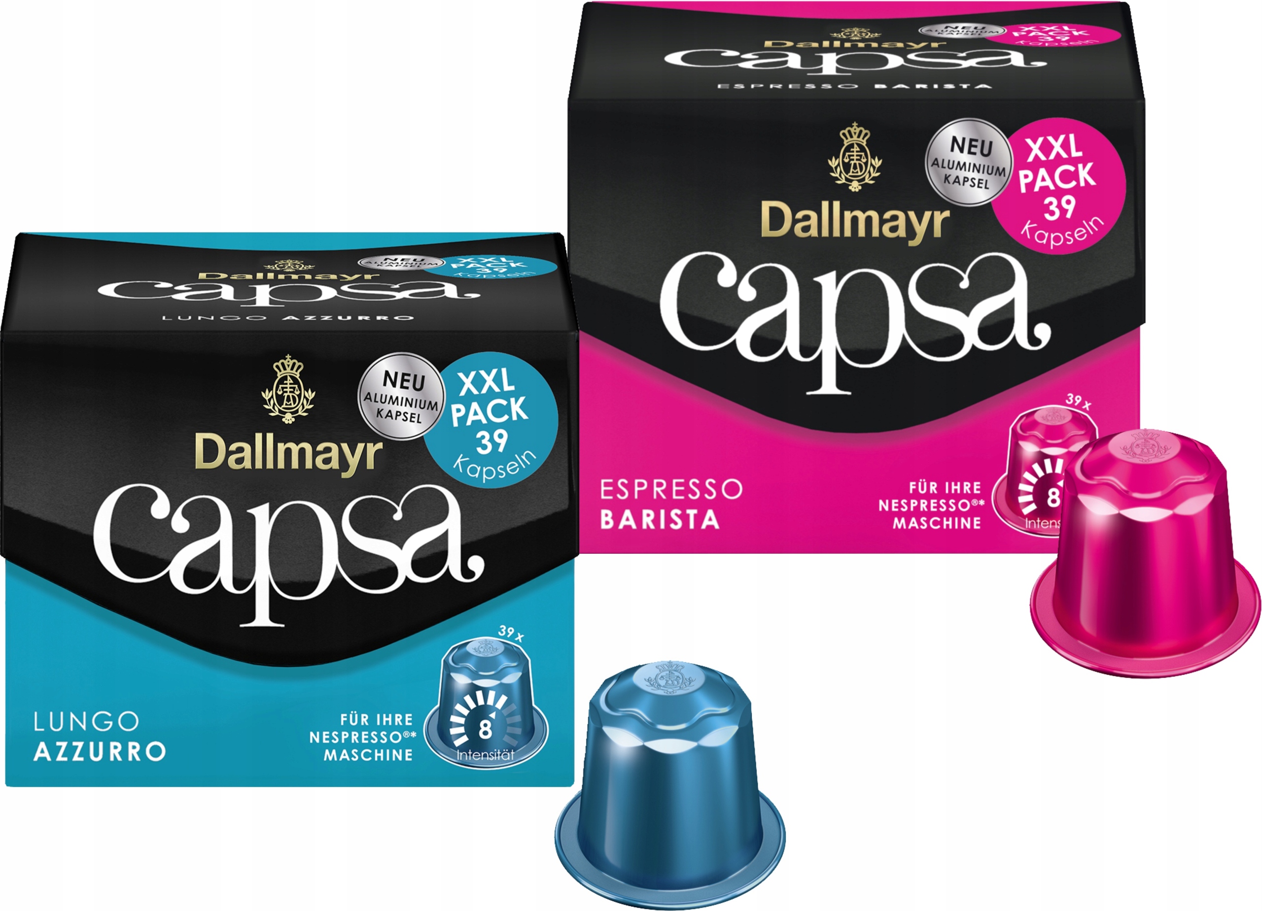 Levně Kapsle pro Nespresso Dallmayr Capsa Sada Azzurro Barista 2 x 39 kusů