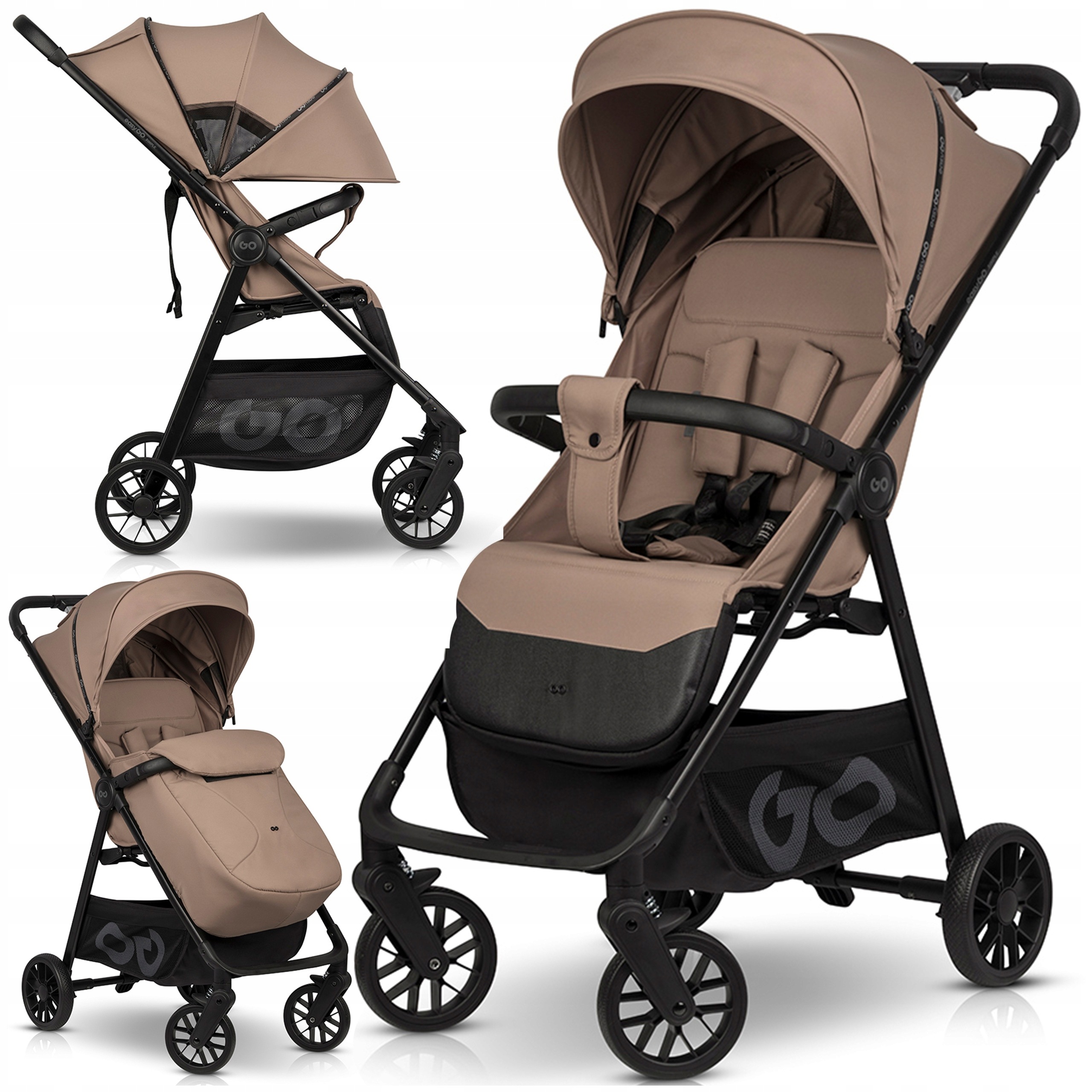 Ultra Lekki Wózek Spacerowy Spacerówka 5,6 Kg Duże Koła 4x Amortyzacja 22KG