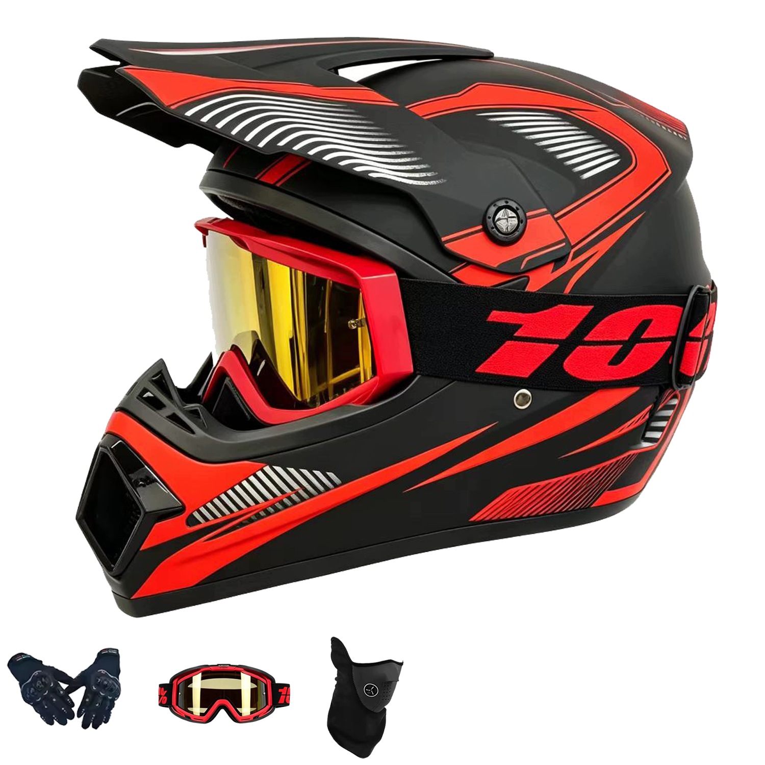 Helma Na Elektrickou Koloběžku Cross Enduro Quad Bmx Helma Brýle Rukavice S