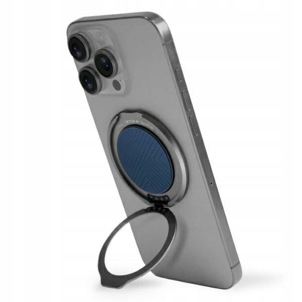 Magnetický držák na prst s podstavcem Uniq Mount&Kickstand modrý